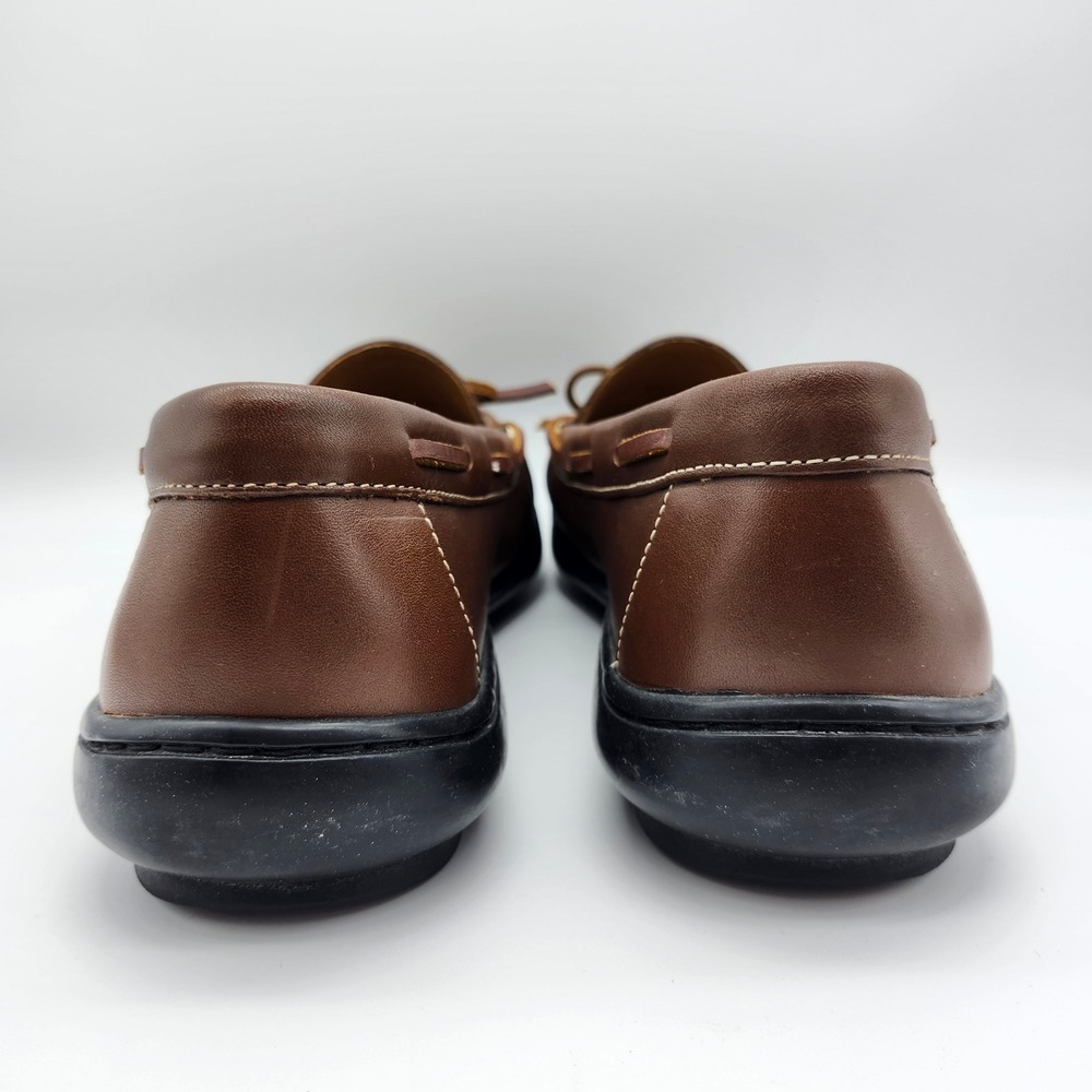 Cole Haan Mens Brown Leather Classic Moc Toe Driving Loafer Shoes slip-on tie - Picture 5 of 9